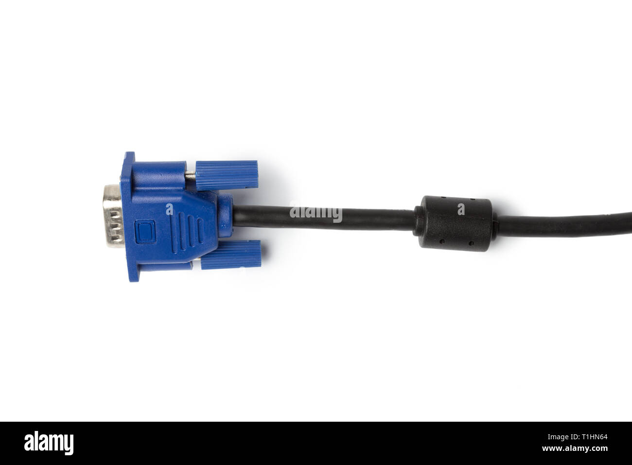 VGA tech pc input cable connector isolated on white background Stock