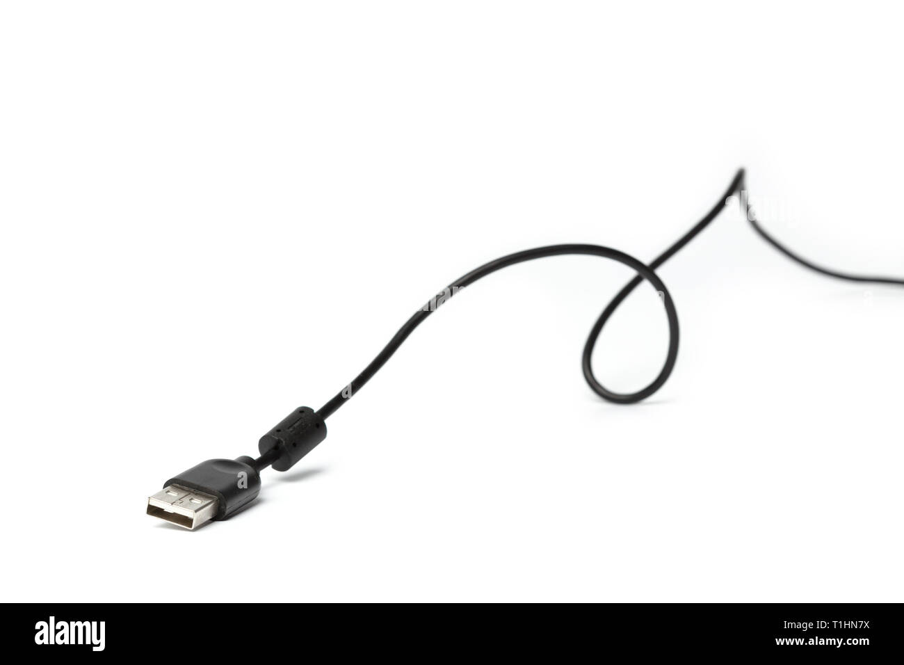 USB Cable Plug isolated on White Background Stock Photo - Alamy