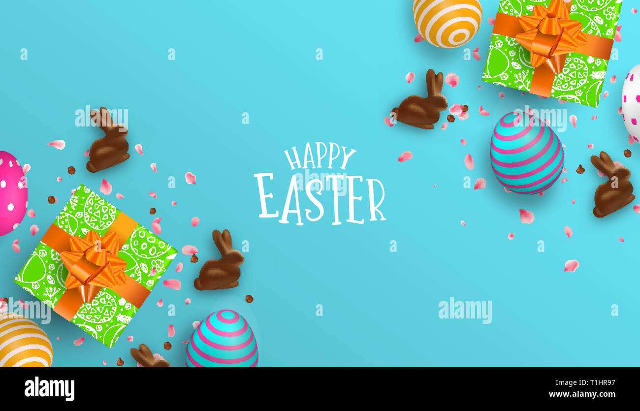 Happy easter card box Stock Vector Images Alamy