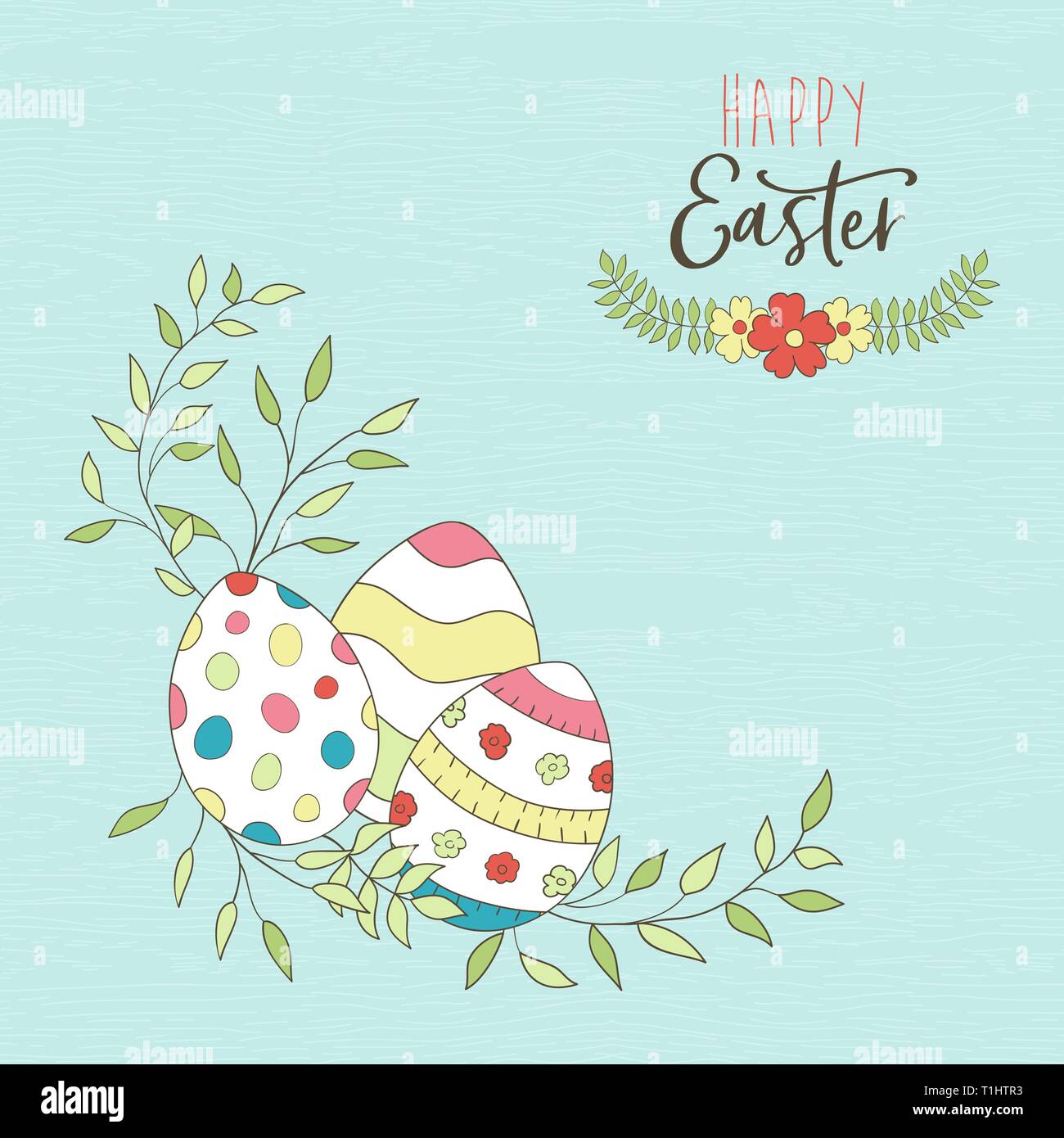 Happy Easter Holiday Illustration For Spring Season Celebration