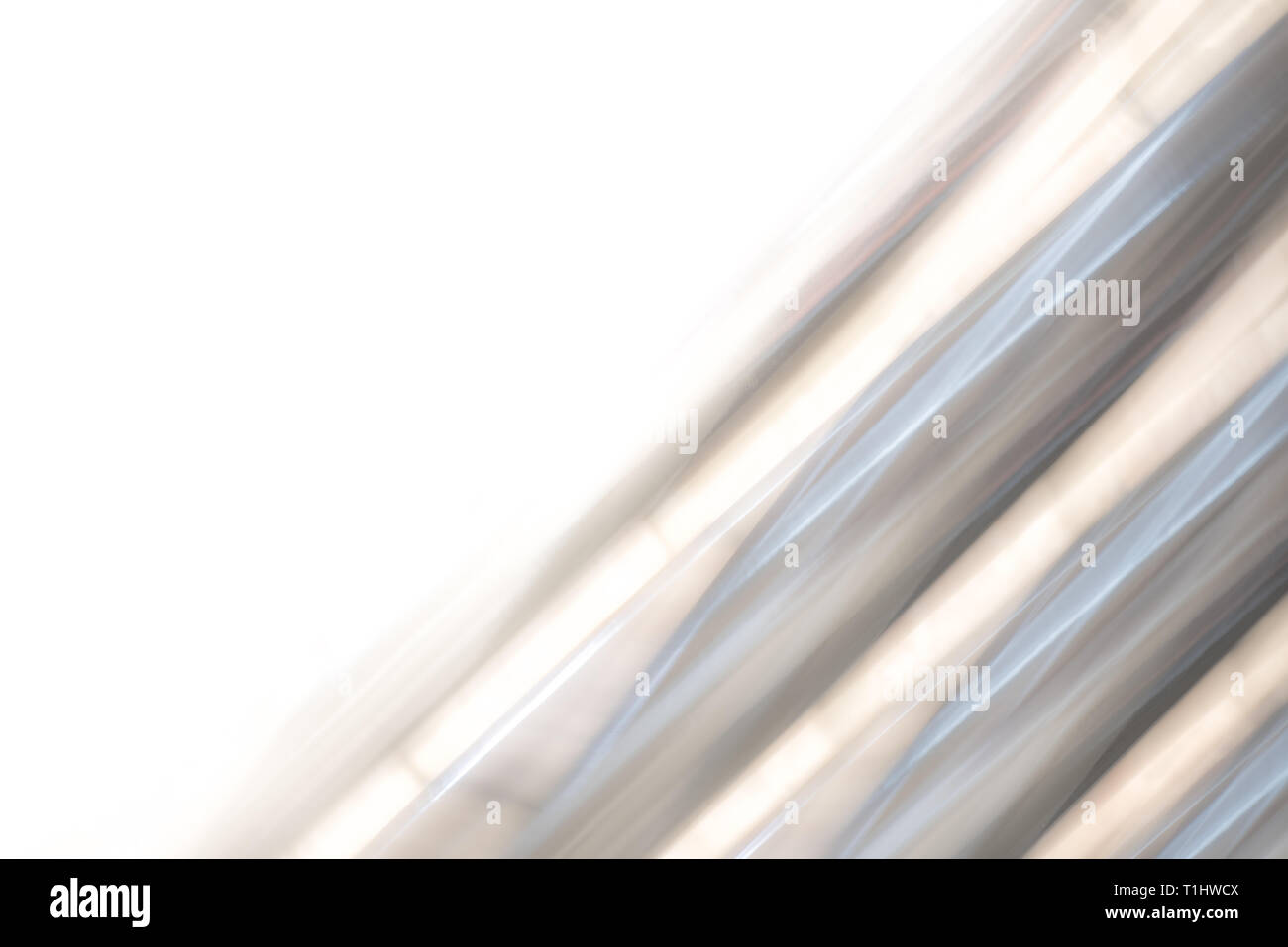 Elegant striped grey background pattern fading into white space Stock Photo