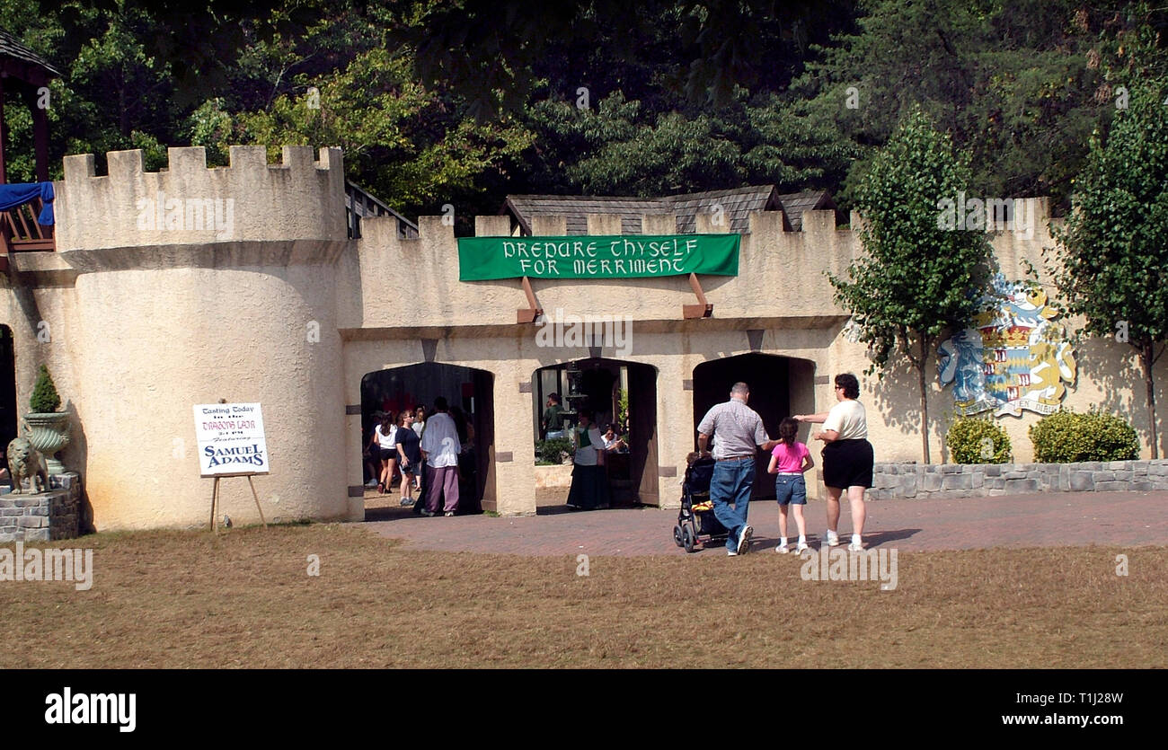 The entrance to the Renaissance Festival in Crownsville, Md Stock Photo