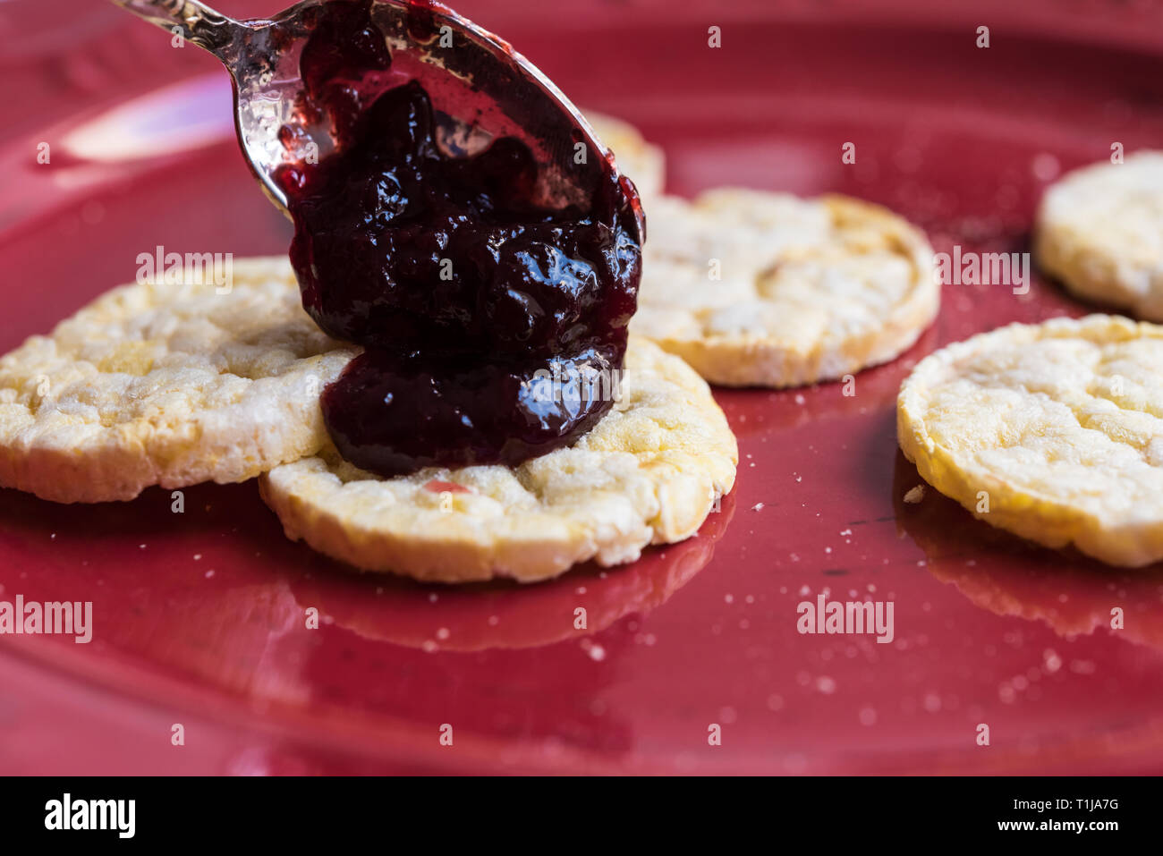Rice cake with plums hi-res stock photography and images - Alamy