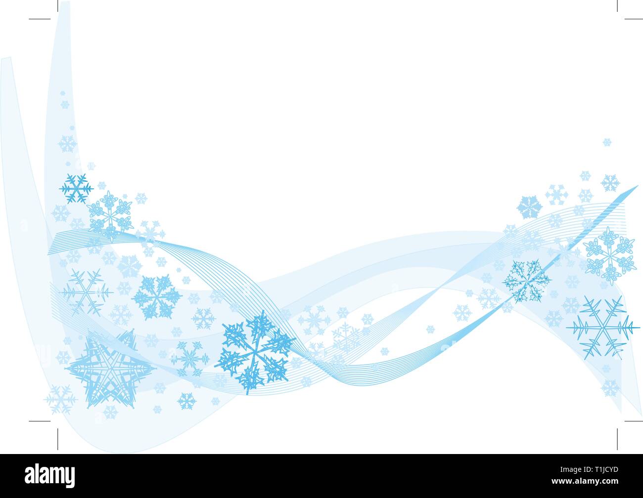 Christmas background with blue snowflakes and place for your text Stock ...