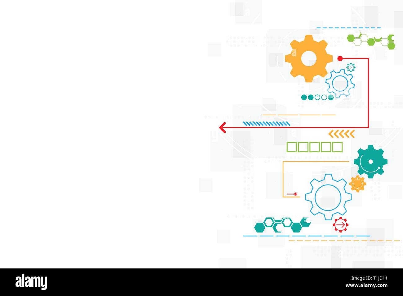 Vector background in the concept of technology. Stock Vector