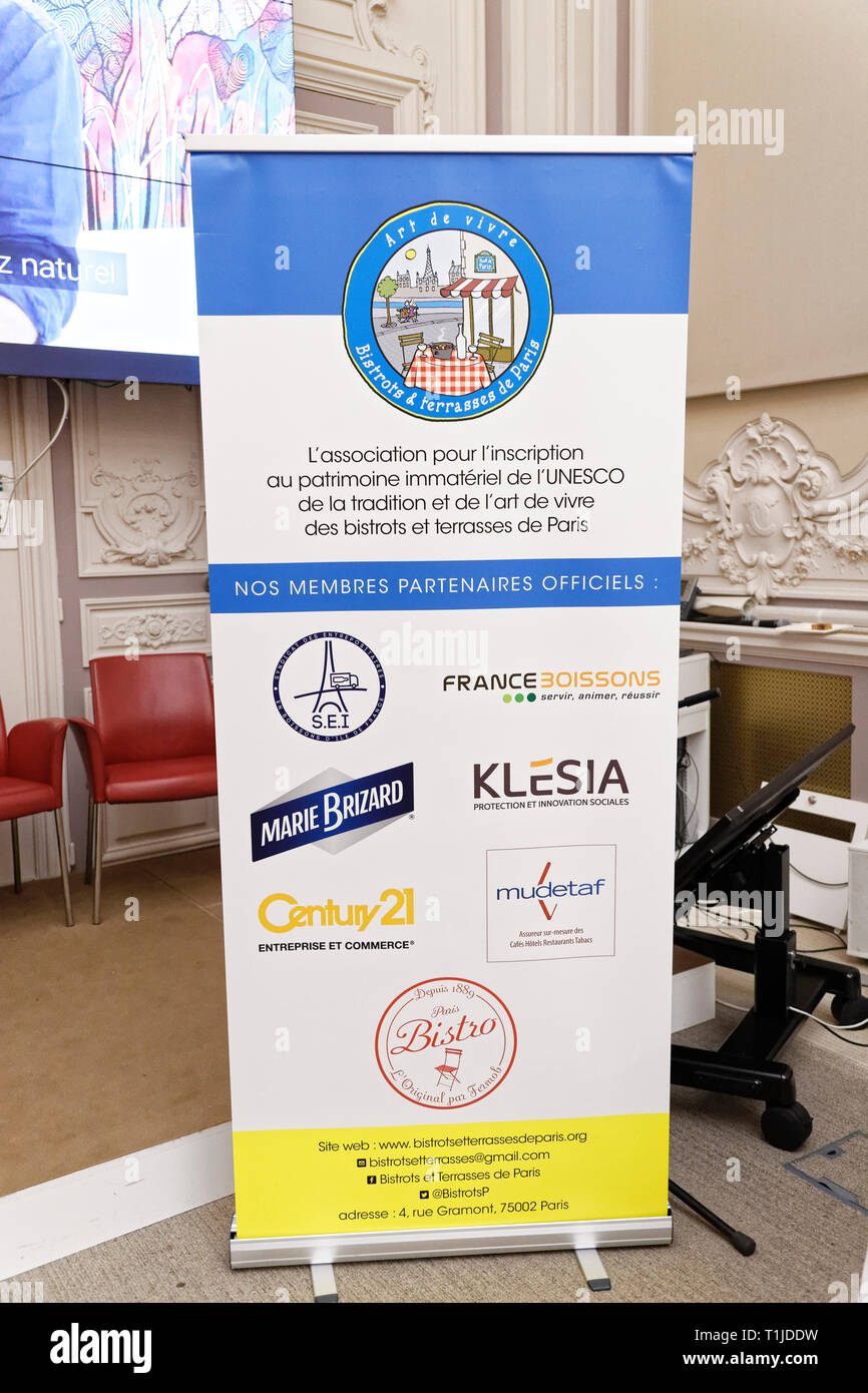 The Taste of France, Gastronomy in Paris, at the Chamber of Commerce and Industry of Paris (CCI) on March 22, 2019, Paris, France Stock Photo