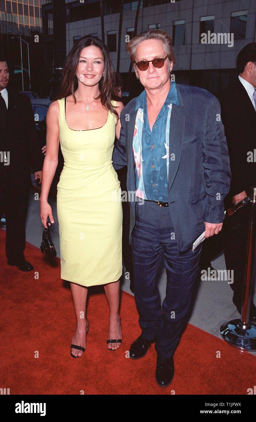 LOS ANGELES, CA - August 16, 1999: Actress CATHERINE ZETA-JONES & actor  boyfriend MICHAEL DOUGLAS at the world premiere, in Beverly Hills, of "The  Muse" which stars Sharon Stone & Andie McDowell. ©