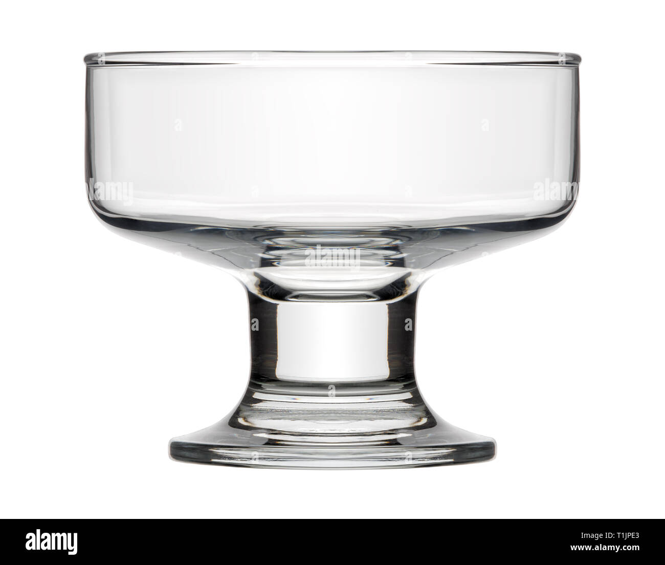Isolated objects: single empty dessert bowl, on white background Stock Photo