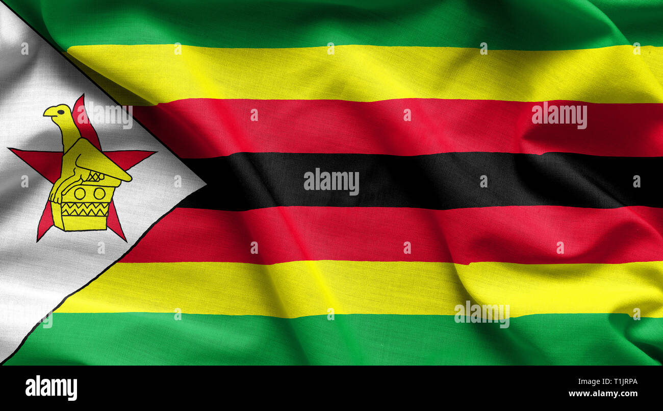 Zimbabwe waving flag Stock Photo Alamy
