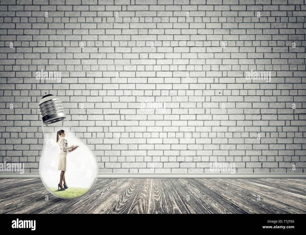 Young woman trapped in room hi-res stock photography and images - Alamy