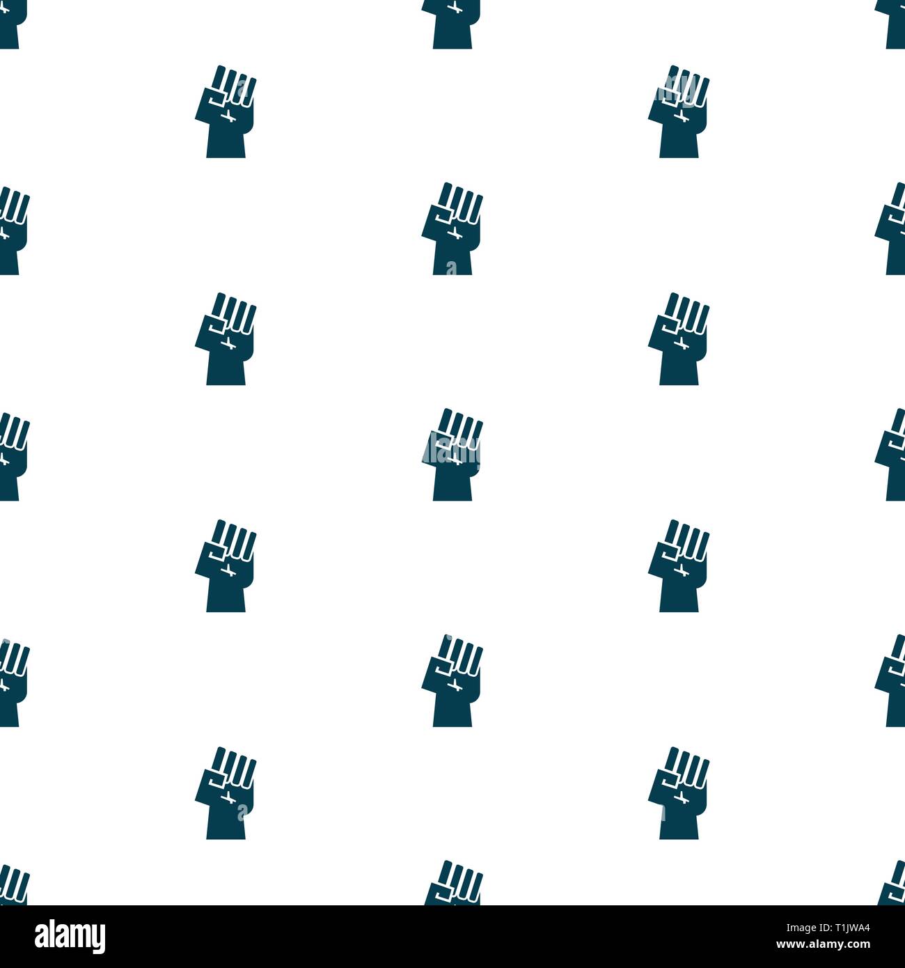 Power hand fist seamless, tile,texture, wallpaper, pattern Stock Vector