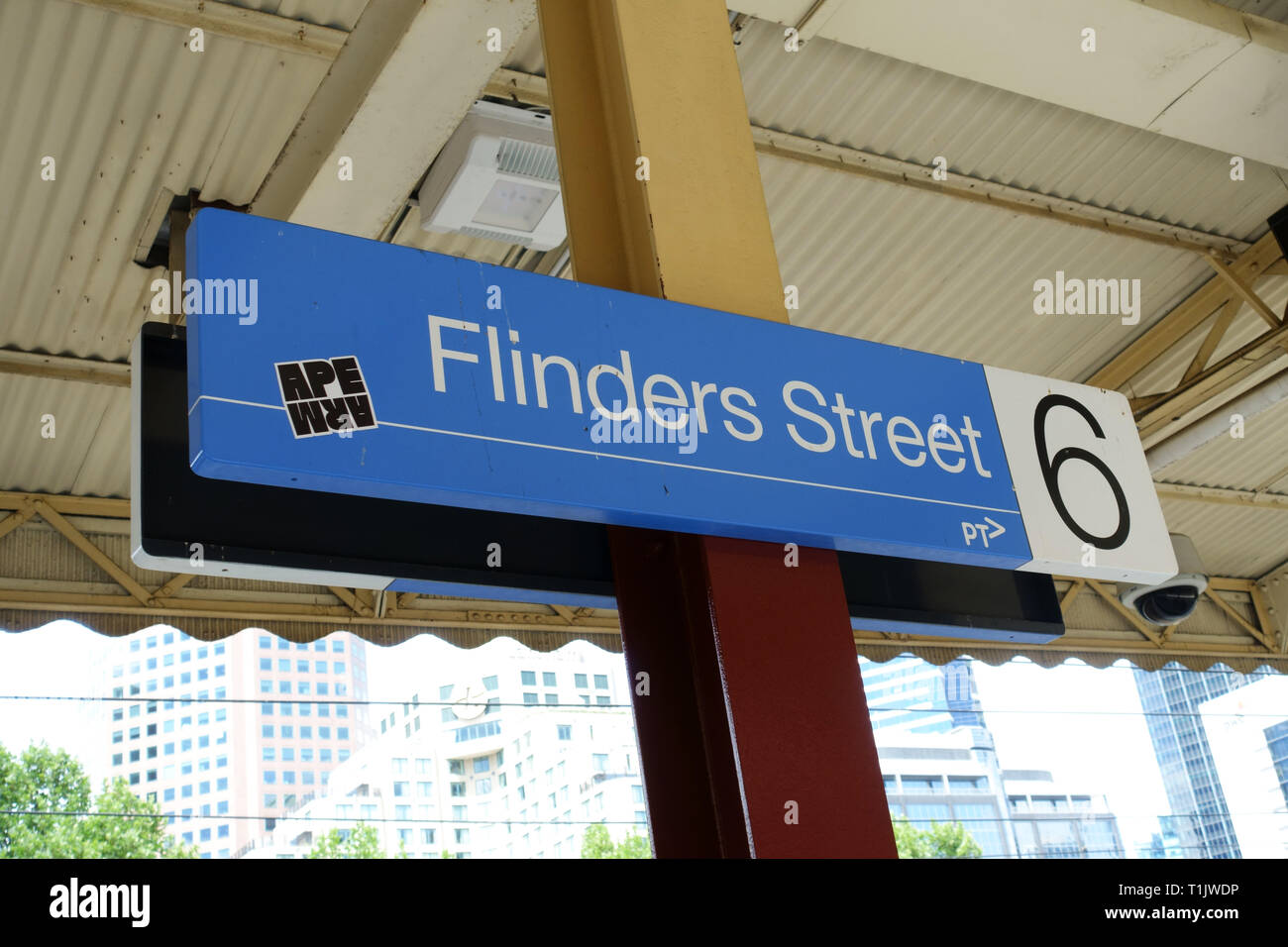 Flinders Street Station Melbourne Victoria Australia Stock Photo