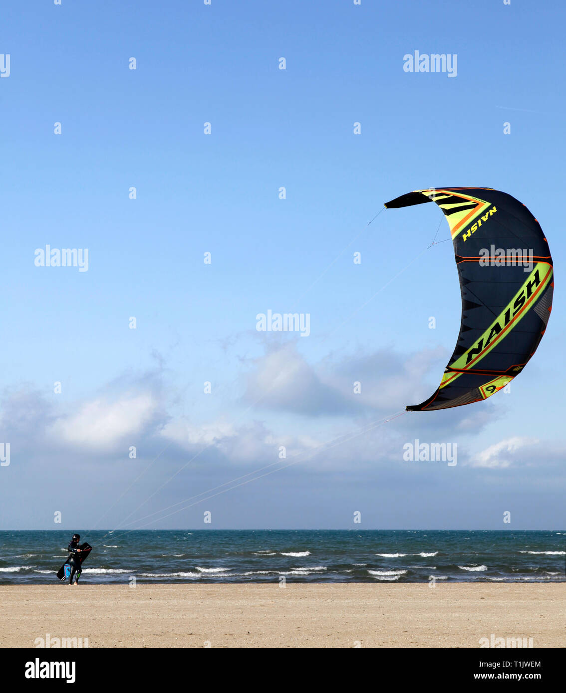 Kite surf at the Delta del Ebre Catalonia Spain Stock Photo Alamy
