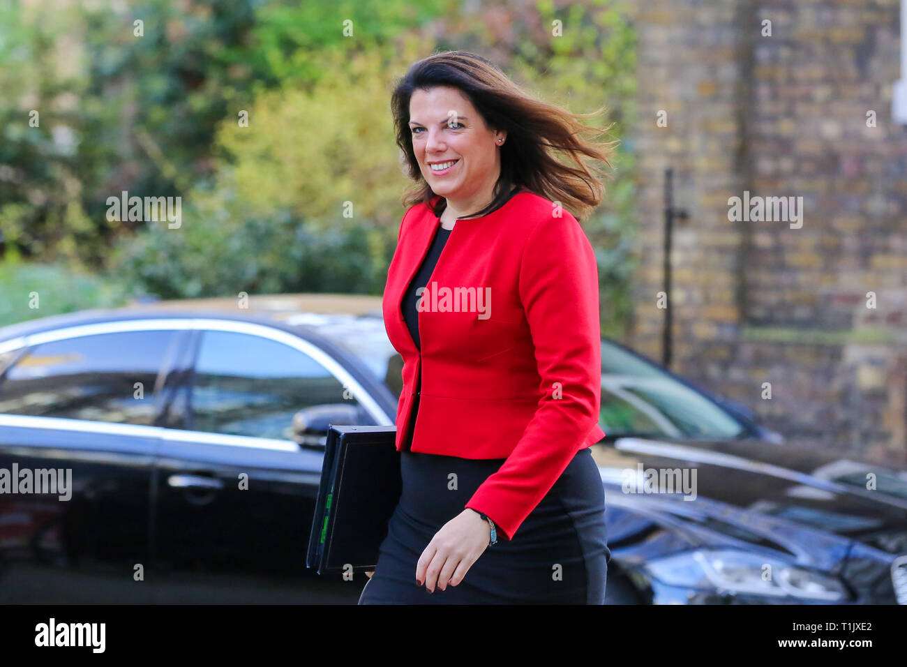 Caroline Nokes - Minister of State for Immigration seen arriving at the Downing Street to attend the weekly Cabinet Meeting. Stock Photo