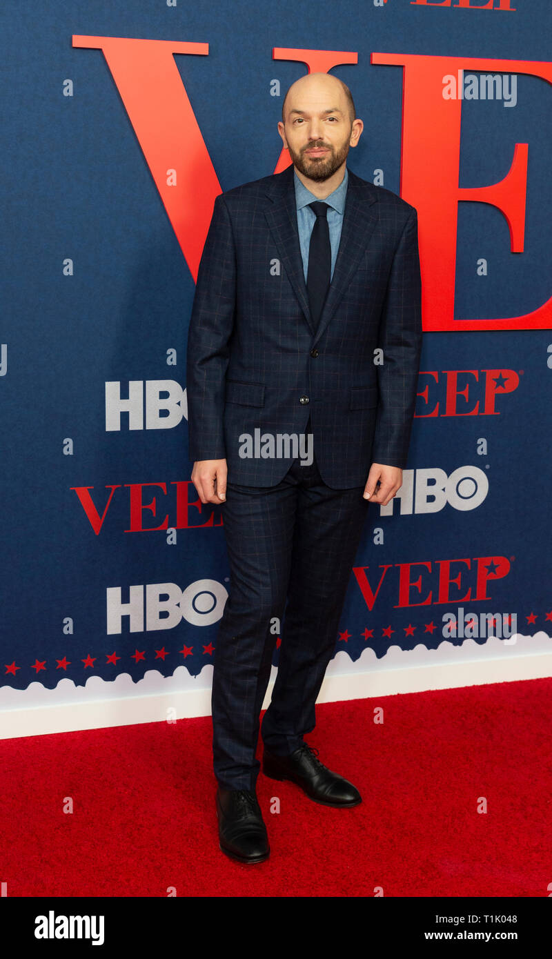 New York, United States. 26th Mar, 2019. New York, NY - March 26, 2019: Paul Scheer attends HBO premiere of VEEP final season at Alice Tully Hall Credit: lev radin/Alamy Live News Stock Photo