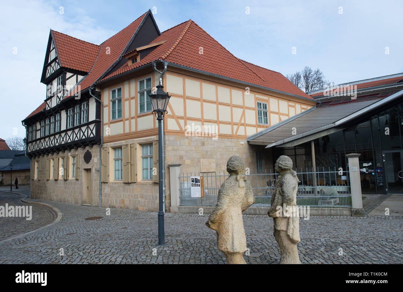 Halberstadt, Germany. 12th Mar, 2019. The Gleim House. Johann Wilhelm Ludwig Gleim (1719-1803) lived there. The Gleimhaus has an exhibition commemorating the poet, patron and passionate collector. A program called 'Gleim300' is planned for the 300th birthday. The Gleimhaus is one of the oldest German literary museums and was established in 1862 in the former Gleim residence. (to dpa 'A networker becomes 300 - How a museum accompanies Gleim's birthday') Credit: Klaus-Dietmar Gabbert/dpa-Zentralbild/dpa/Alamy Live News Stock Photo