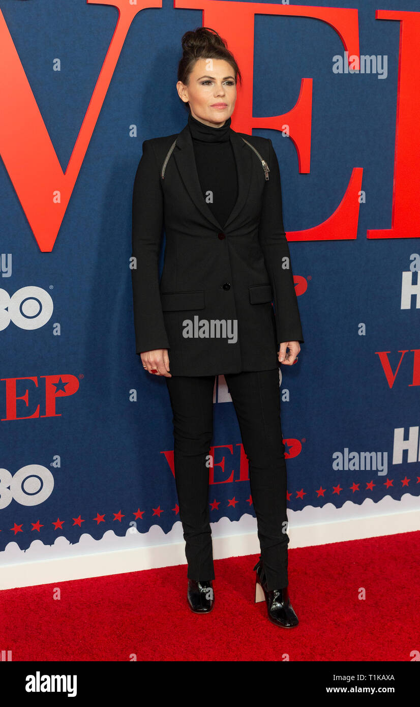 New York, United States. 26th Mar, 2019. NEW YORK, NY - MARCH 26: Clea DuVall attends the premiere of 'Veep' final season at Alice Tully Hall on March 26, 2019 in New York City. Credit: Ron Adar/Alamy Live News Stock Photo