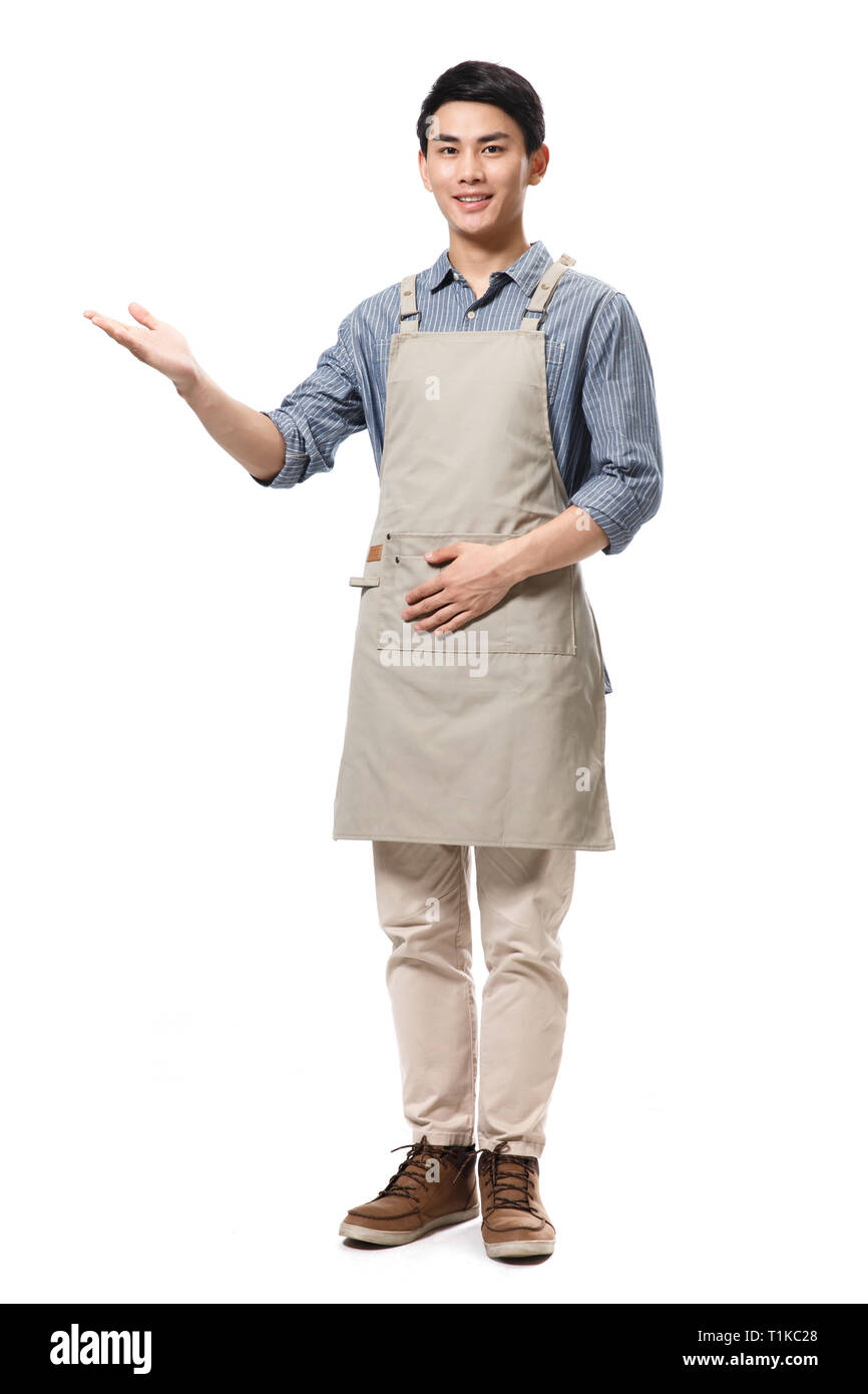 Food and beverage service staff Stock Photo