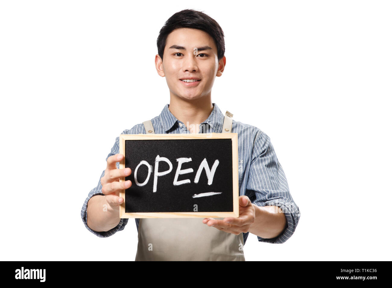 Food and beverage service staff Stock Photo