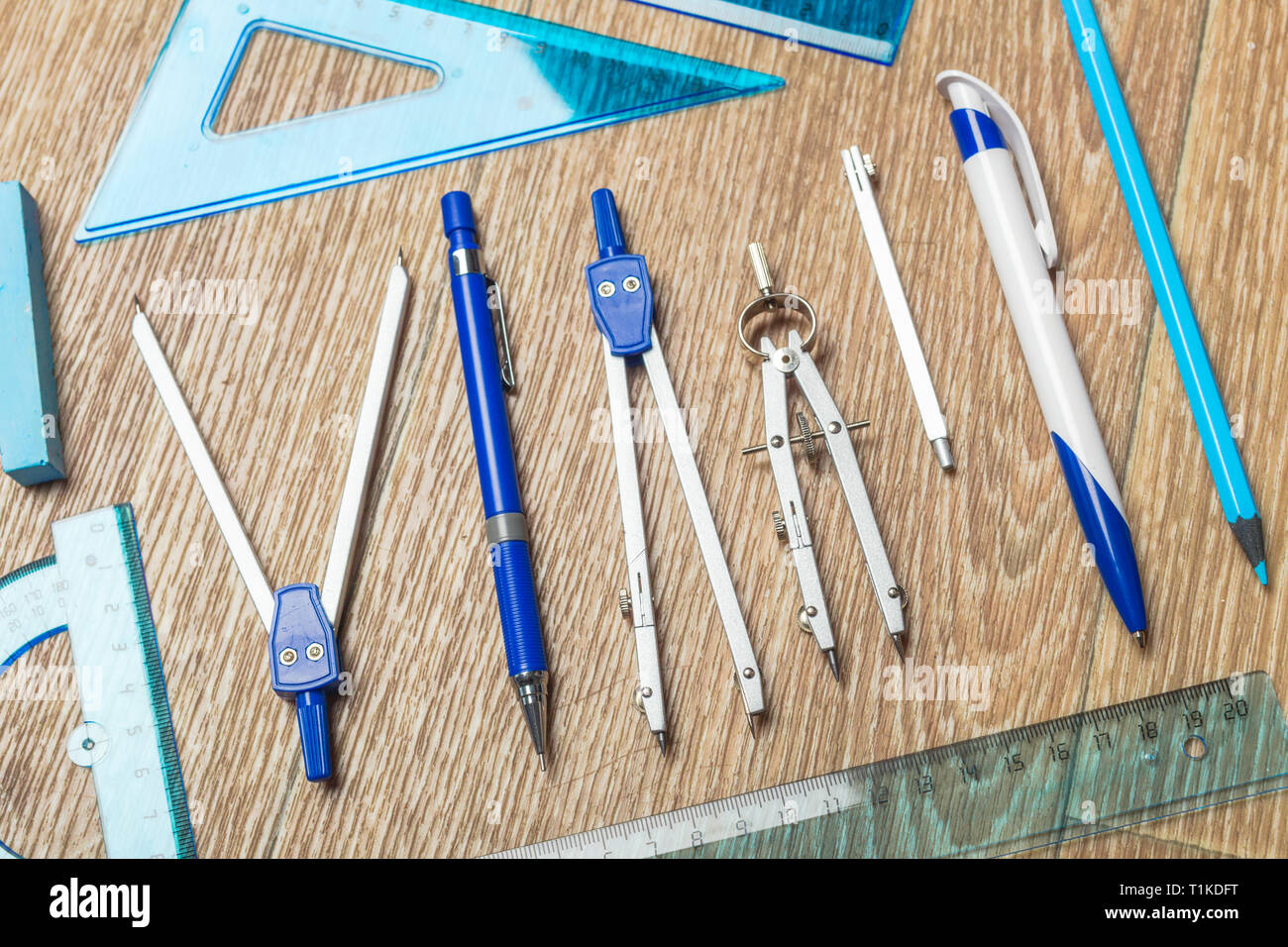 Architect drawing tools Stock Photo Alamy