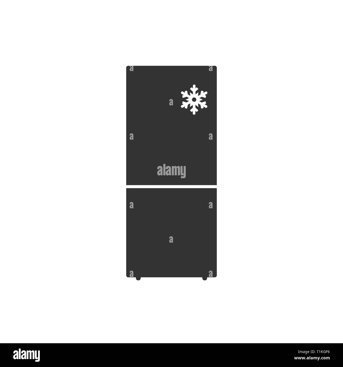 Vector illustration, flat design. Freezer refrigerator icon Stock Vector