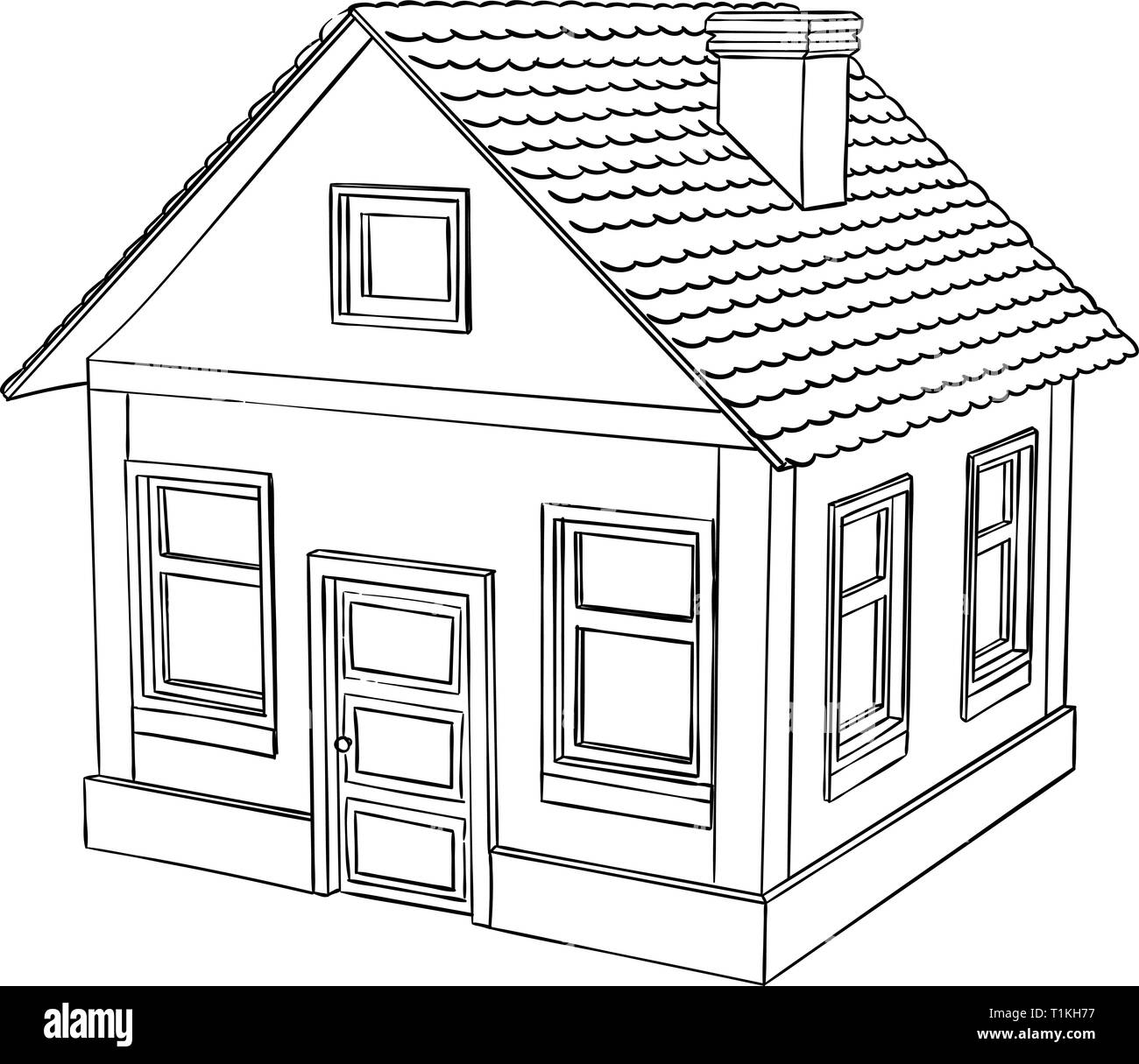 House. Hand drawn Stock Vector Image & Art Alamy