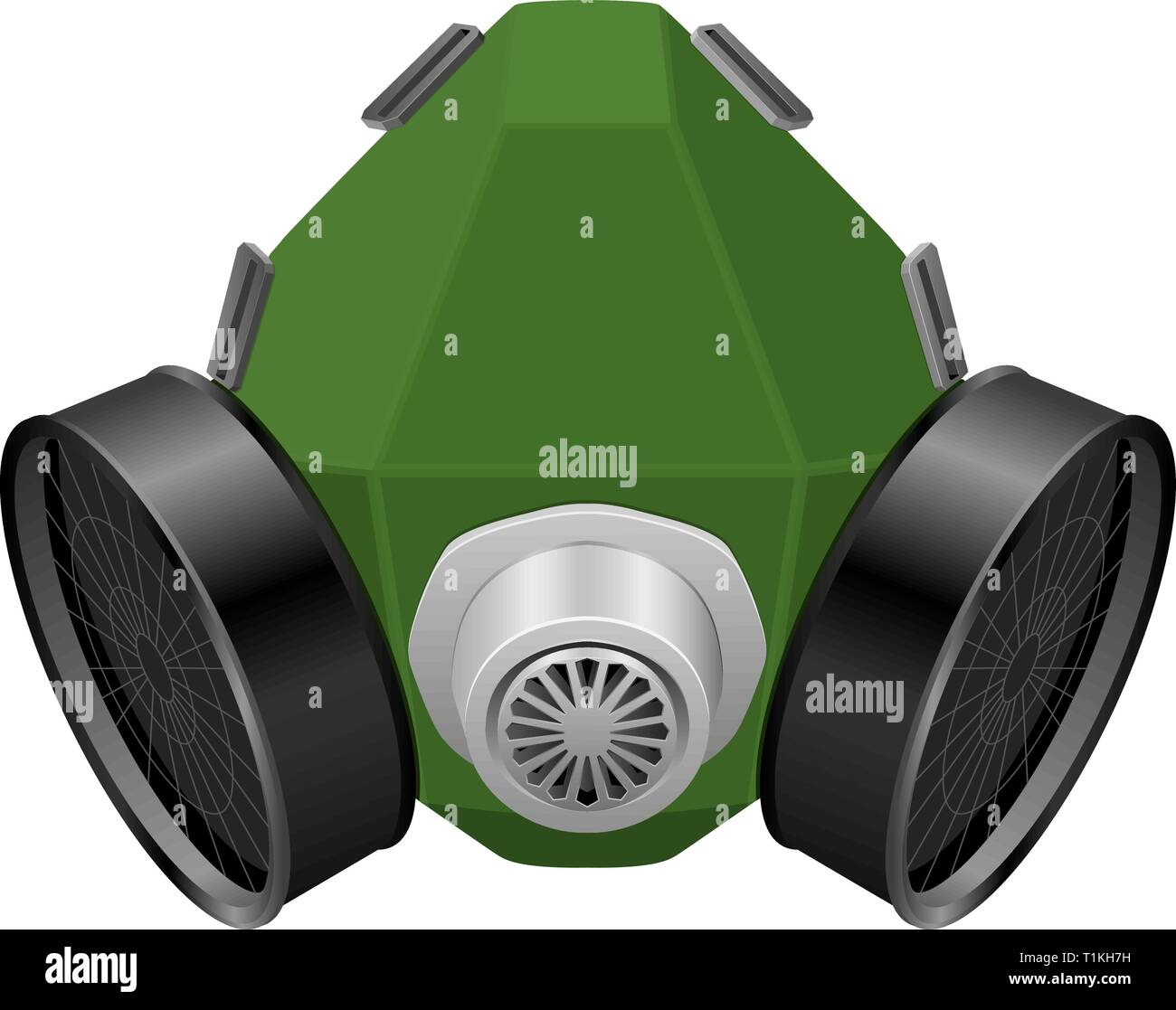 Gas mask. Vector 3d illustration isolated Stock Vector