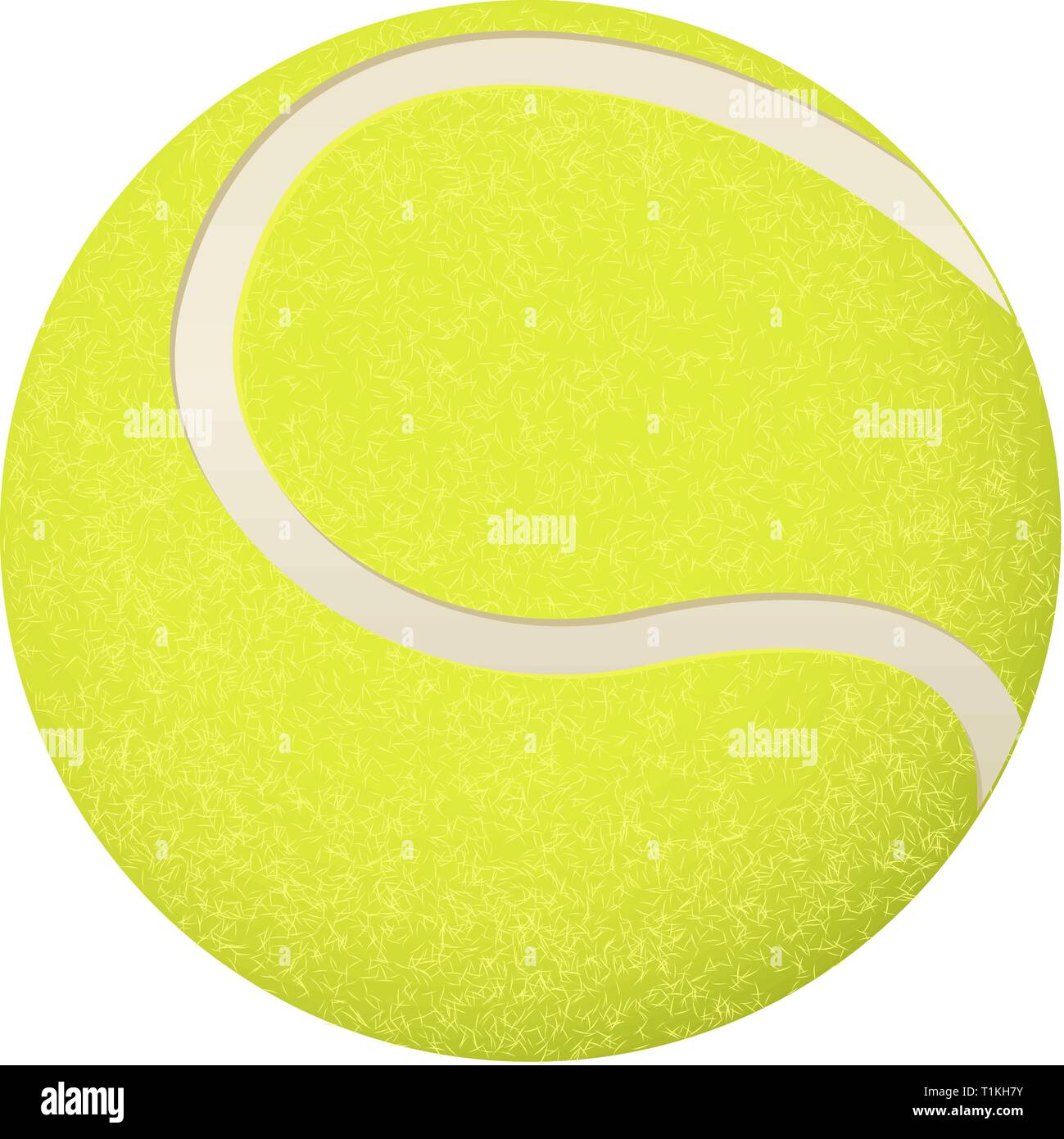 Yellow tennis ball. Vector 3d illustration isolated Stock Vector Image &  Art - Alamy