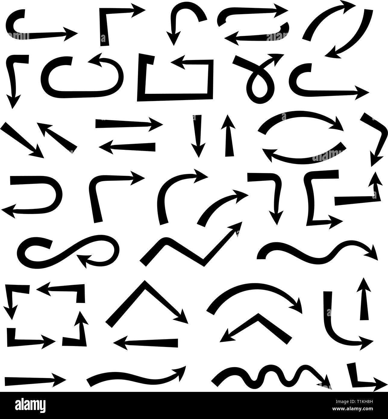 Black bold arrows. Set of symbols Stock Vector Image & Art - Alamy