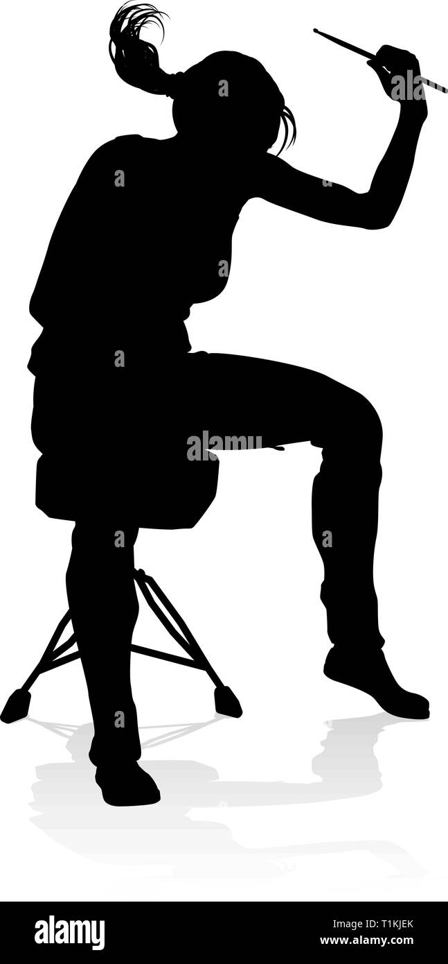 Musician Drummer Silhouette Stock Vector Image & Art - Alamy