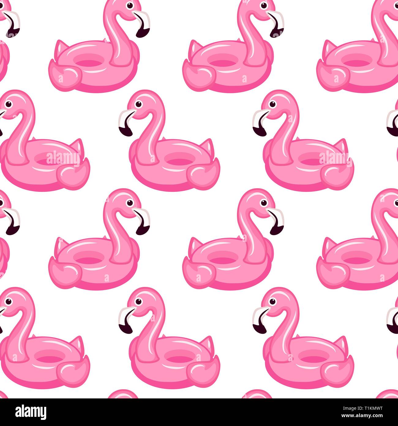 Seamless pattern pink flamingo inflatable. Pool float. Inflatable colorful  unicorn. Swimming circle. Realistic summertime illustration. Vector templat  Stock Vector Image & Art - Alamy