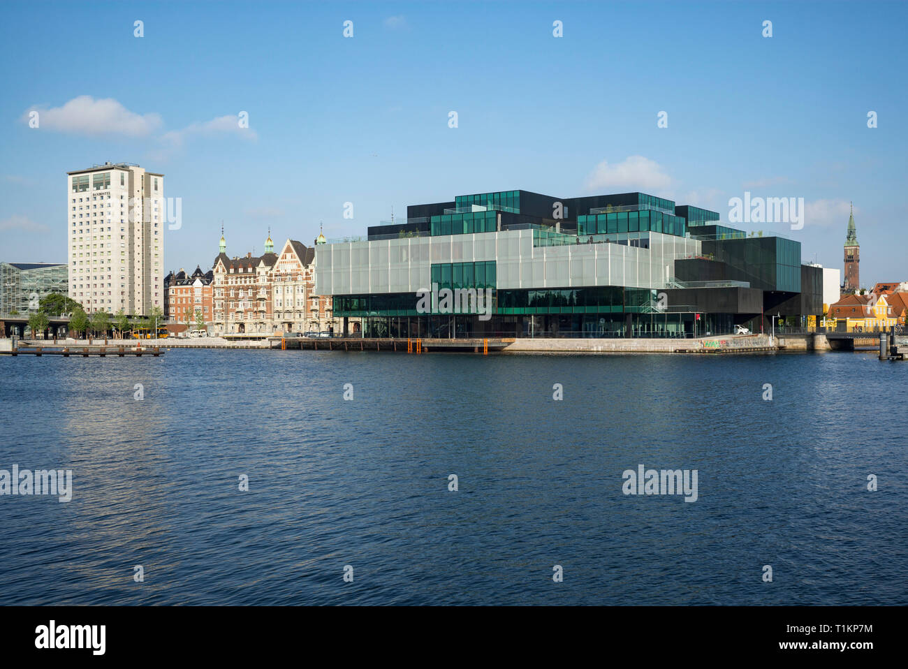 Copenhagen. Denmark. Harbour front view of the Danish Architecture Centre DAC in BLOX desgined by Dutch architectural firm OMA (Office for Metropolita Stock Photo
