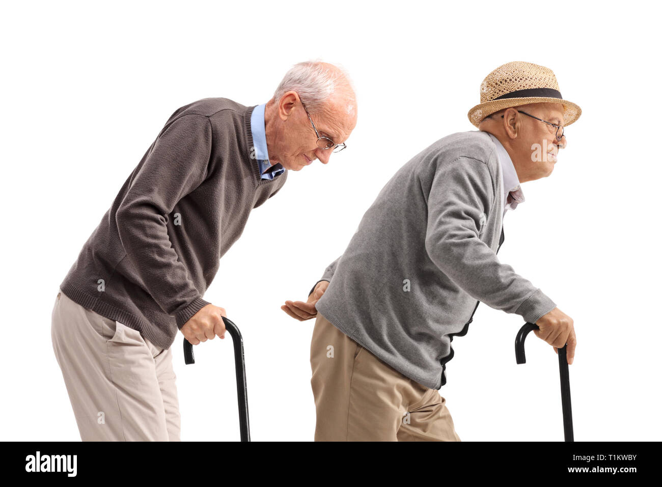 Exhausted old man walking cane hires stock photography and images Alamy