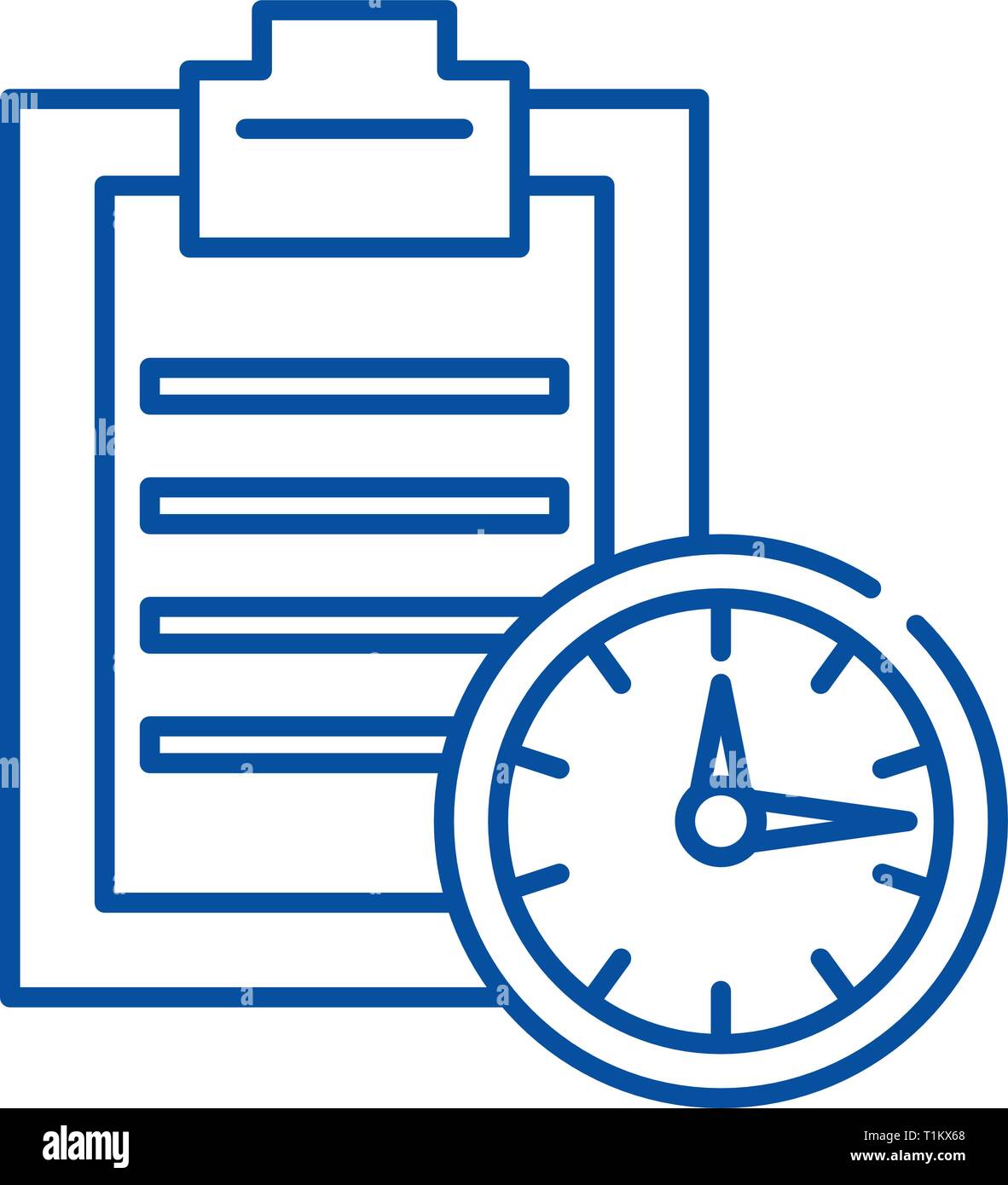 Time limit line icon concept. Time limit flat vector symbol, sign ...