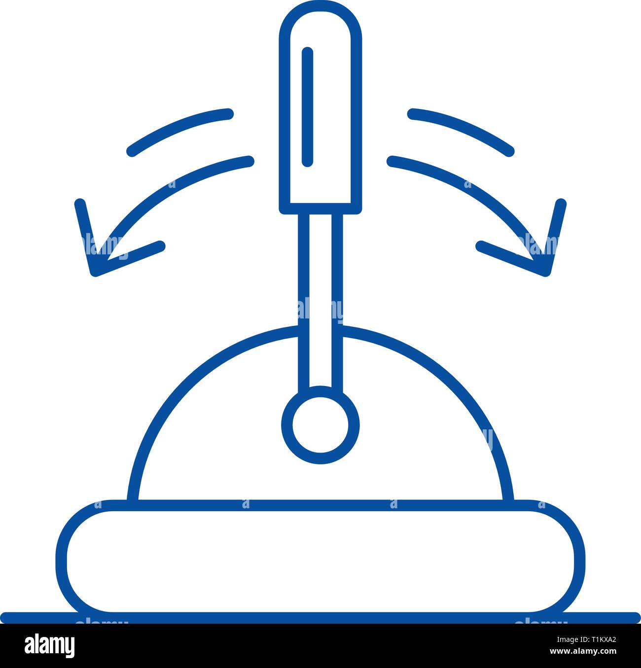 Toggle switch line icon concept. Toggle switch flat vector symbol, sign ...