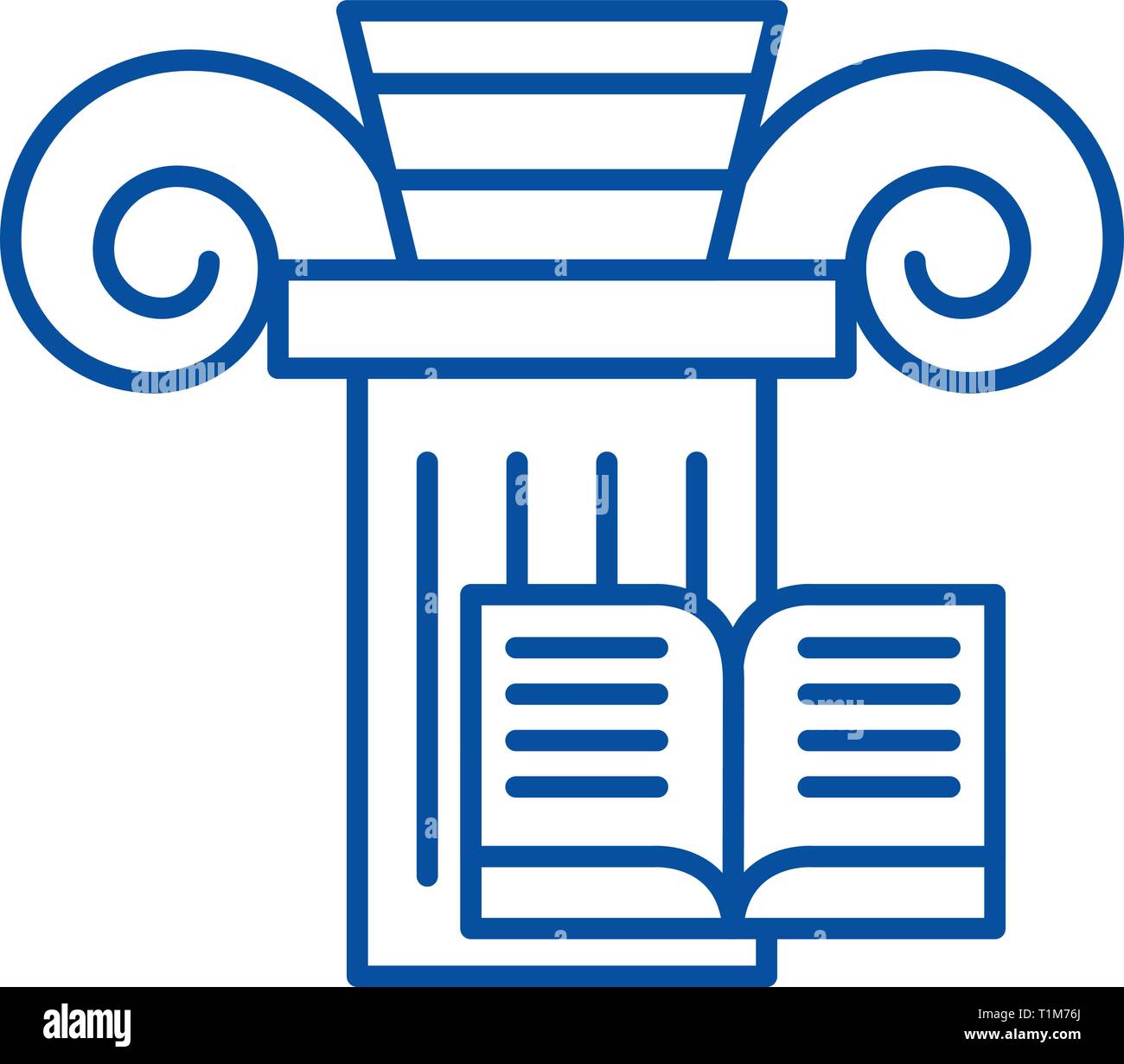 Knowledge line icon concept. Knowledge flat vector symbol, sign ...