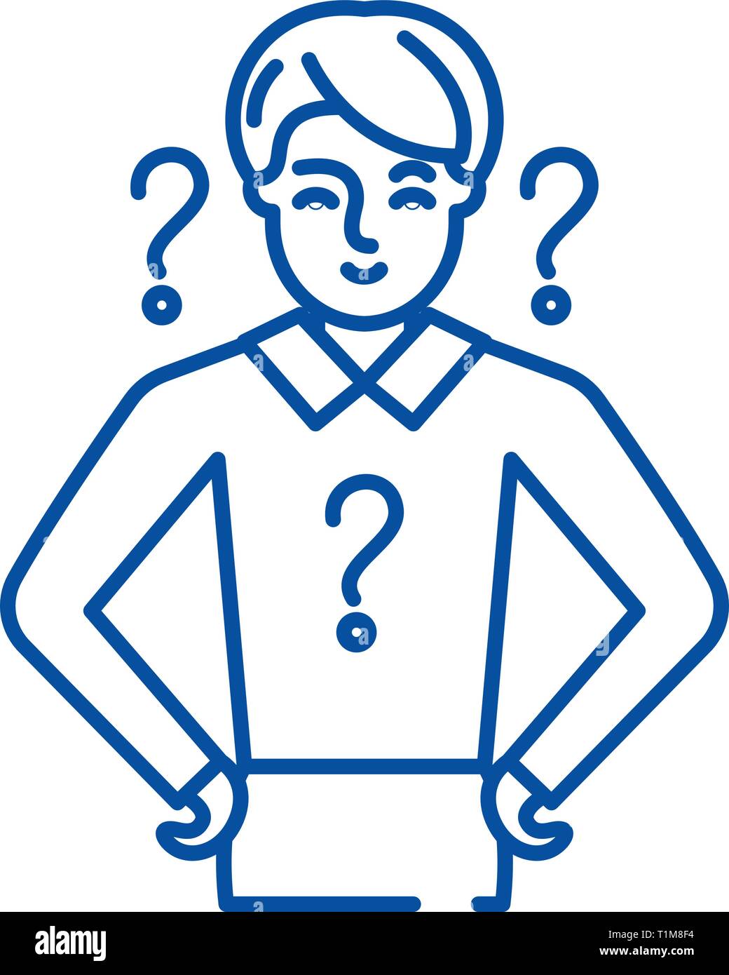 Management issues line icon concept. Management issues flat vector ...