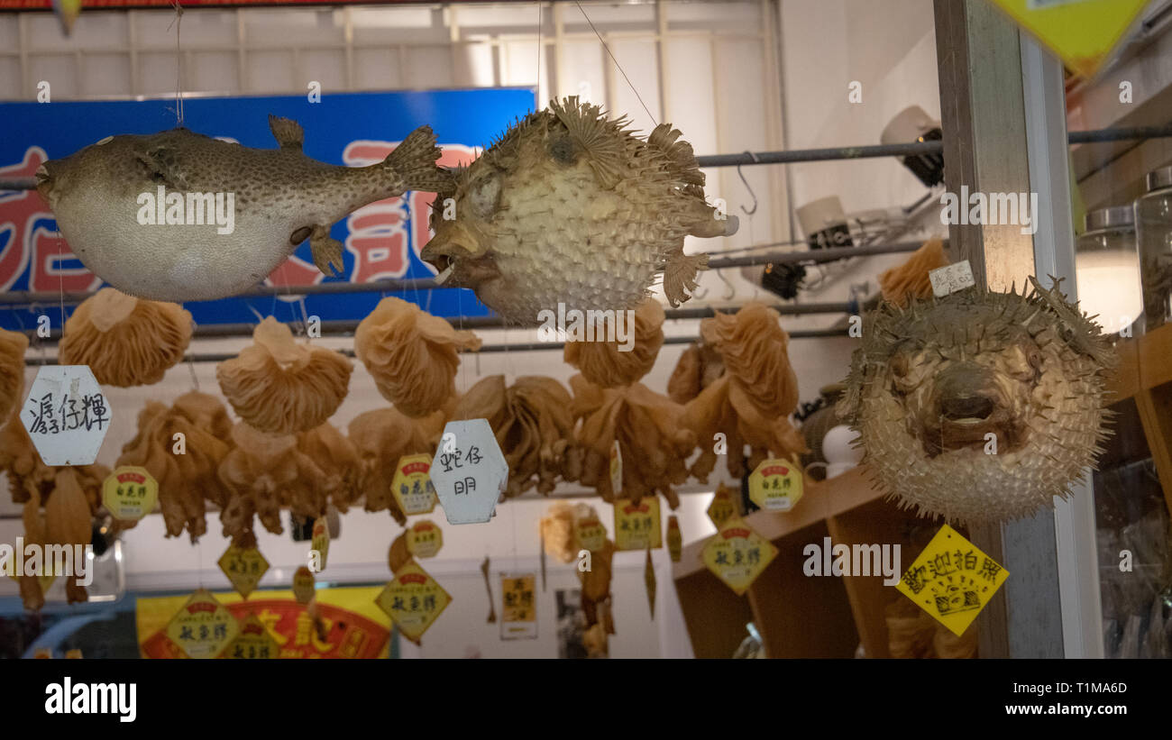 Dried Fish Shop, Hong Kong Stock Photo Alamy