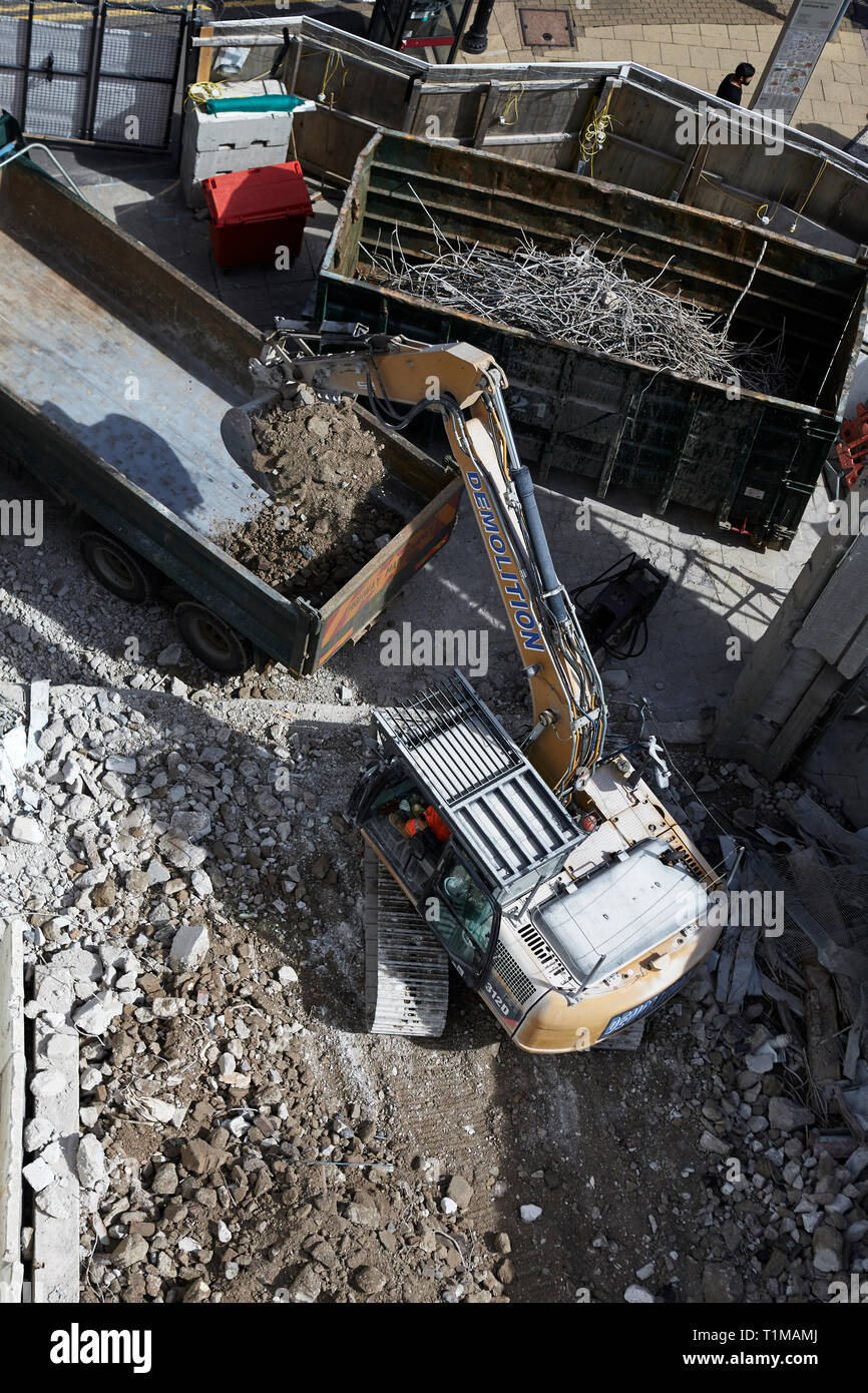 Building demolition Stock Photo