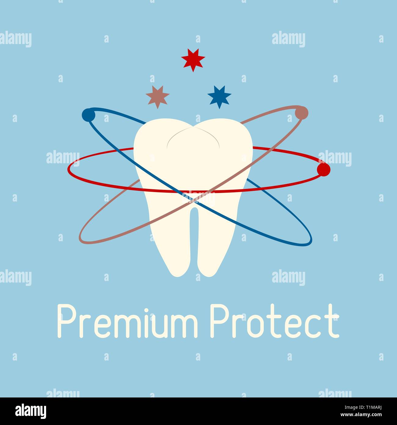 Vector Illustration With Tooth Protection For Teeth Dental
