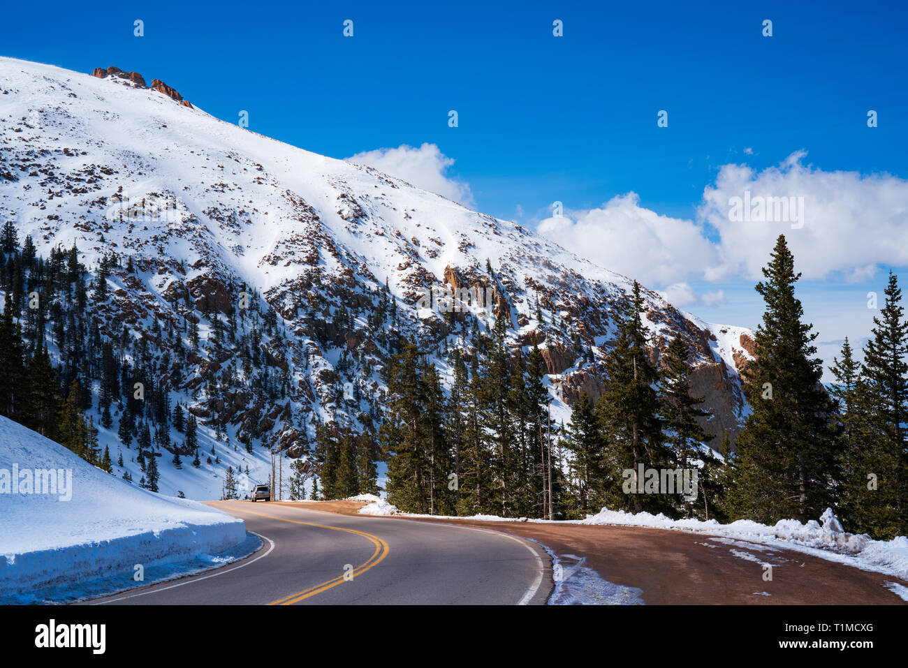 Pikes Peak Colorado - Elevation 13,000 Ft Stock Photo