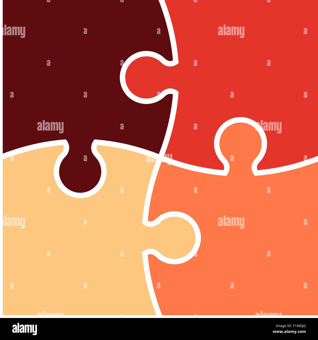 Set of puzzle pieces Stock Vector Image & Art - Alamy