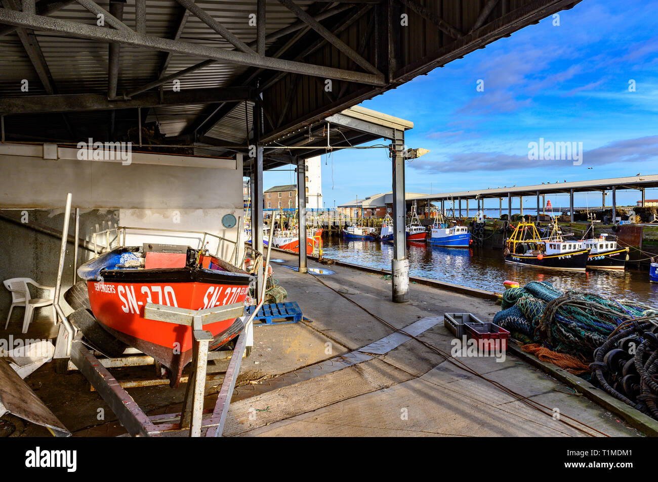 North Shields fish Quay, North East England, UK Stock Photo Alamy