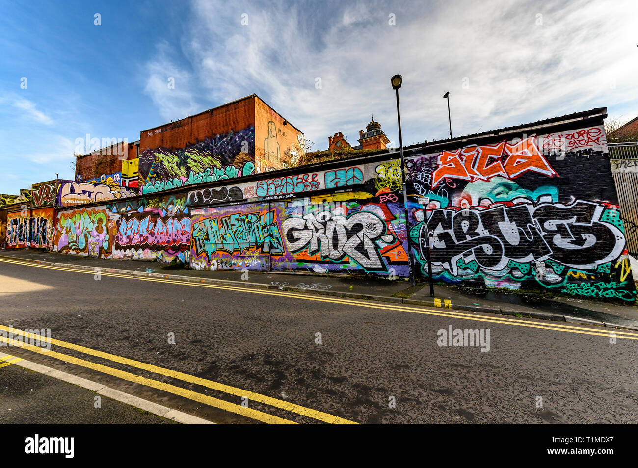 Wall Graffiti, Ouseburn Valley, Newcastle upon Tyne Stock Photo Alamy