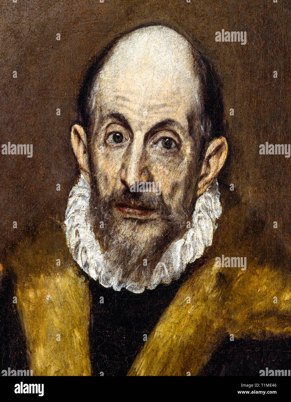 El Greco, Portrait of an Old Man, thought to be self portrait, c. 1595 Stock Photo