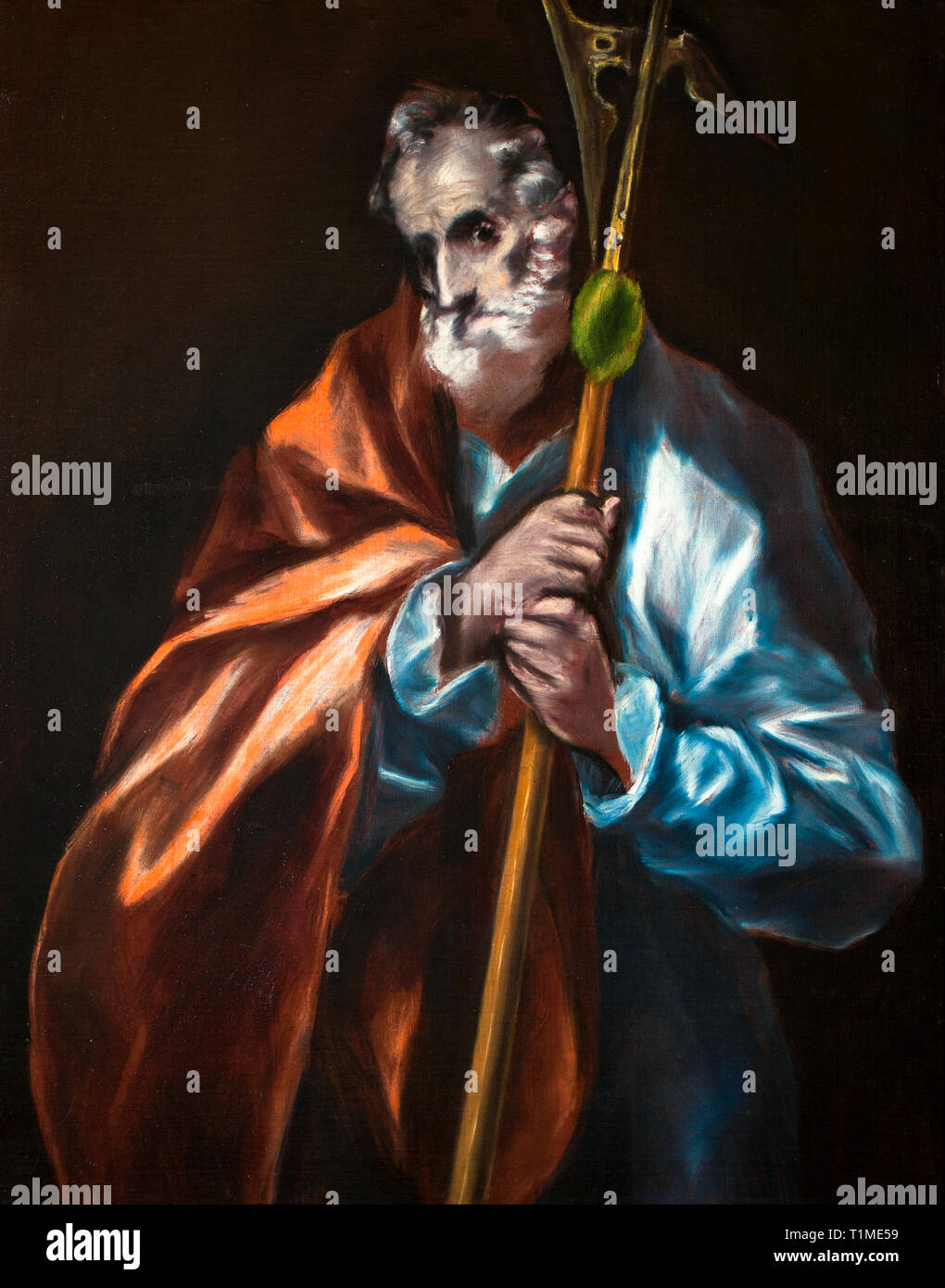 El Greco, Apostle St Thaddeus (Jude), portrait painting, c. 1610 Stock Photo