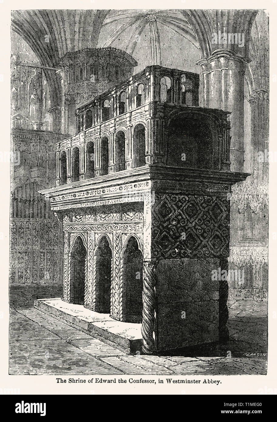 The Shrine of Edward the Confessor, in Westminster Abbey, Illustration ...