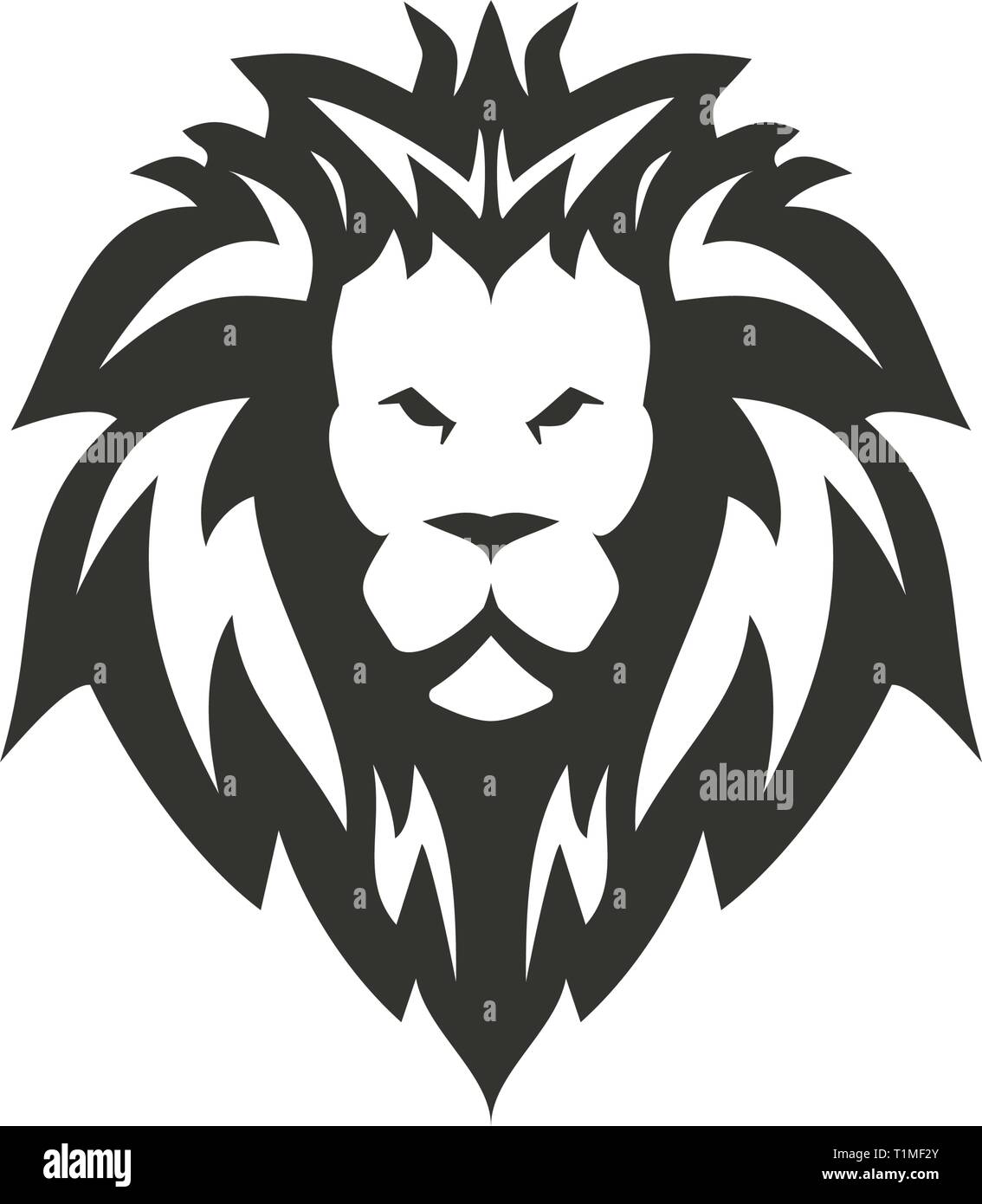 Vector black lion icon design Stock Vector