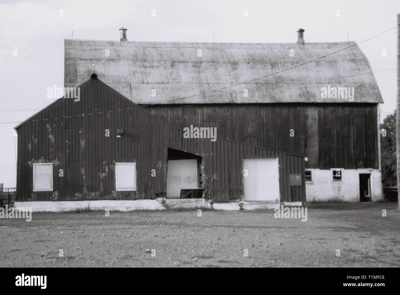 Barn in Elginburg, Ontario, Canada - High Quality Scanned Negative - 35mm - Photo taken in 2002 Stock Photo