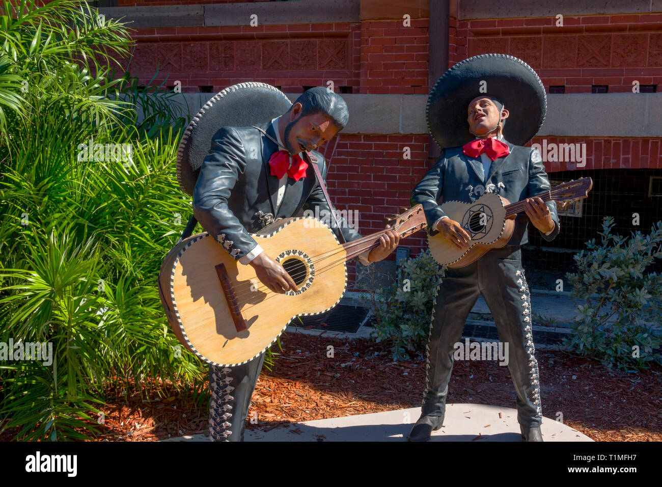 The statue "Los MARIAGHIS" in downtown Key West, a U.S. island city, is